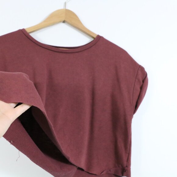*Rebel Rouge Maroon Cropped T Shirt - Picture 6 of 7